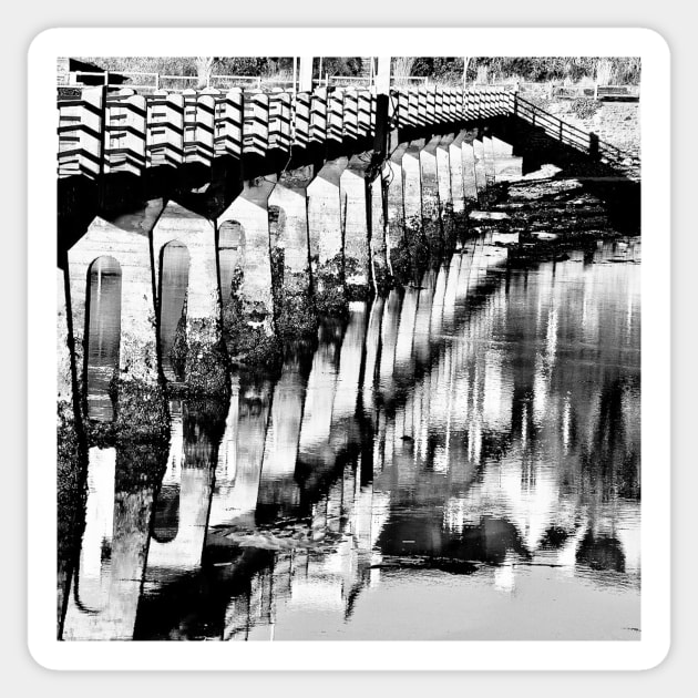 Reflections of the bridge Sticker by rollier